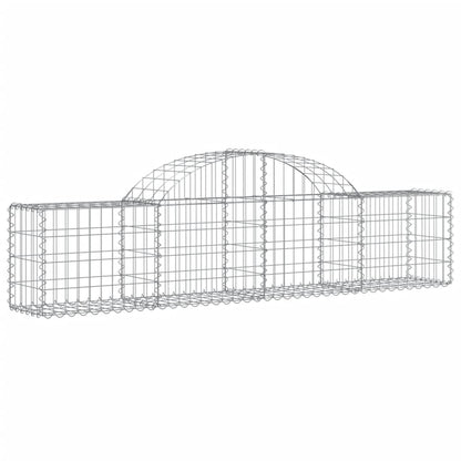 Arched Gabion Baskets 13 pcs 200x30x40/60 cm Galvanised Iron