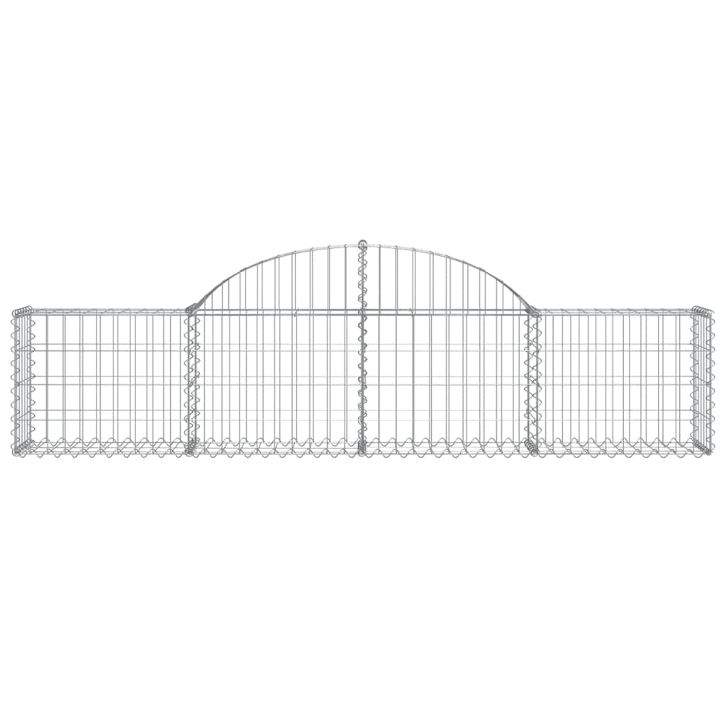 Arched Gabion Baskets 13 pcs 200x30x40/60 cm Galvanised Iron