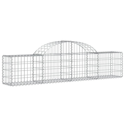 Arched Gabion Baskets 14 pcs 200x30x40/60 cm Galvanised Iron