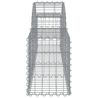 Arched Gabion Baskets 14 pcs 200x30x40/60 cm Galvanised Iron