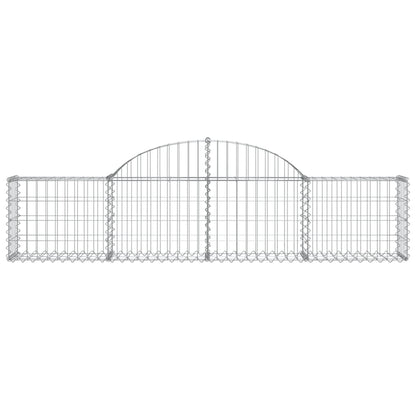 Arched Gabion Baskets 18 pcs 200x30x40/60 cm Galvanised Iron