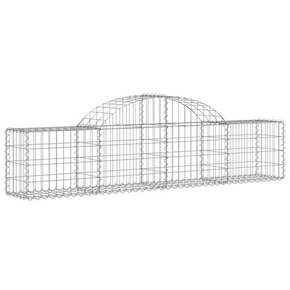 Arched Gabion Baskets 25 pcs 200x30x40/60 cm Galvanised Iron