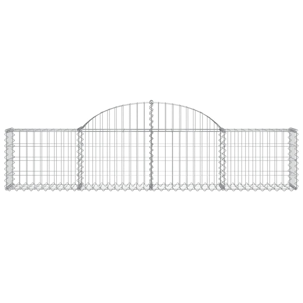 Arched Gabion Baskets 30 pcs 200x30x40/60 cm Galvanised Iron