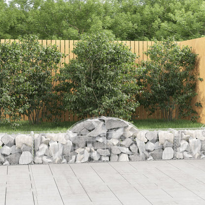 Arched Gabion Baskets 30 pcs 200x30x40/60 cm Galvanised Iron