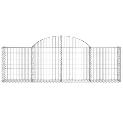 Arched Gabion Baskets 2 pcs 200x30x60/80 cm Galvanised Iron