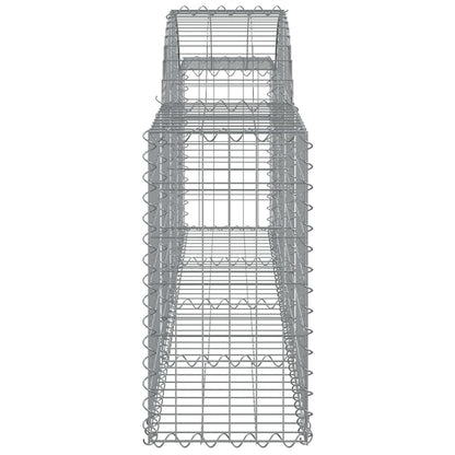 Arched Gabion Baskets 4 pcs 200x30x60/80 cm Galvanised Iron