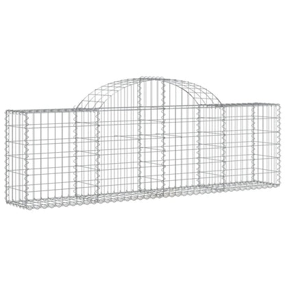 Arched Gabion Baskets 5 pcs 200x30x60/80 cm Galvanised Iron