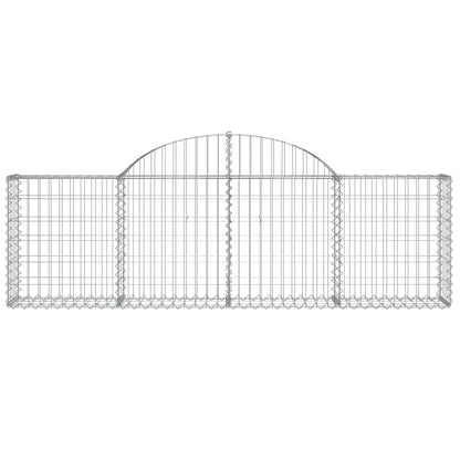 Arched Gabion Baskets 5 pcs 200x30x60/80 cm Galvanised Iron