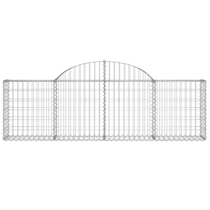 Arched Gabion Baskets 6 pcs 200x30x60/80 cm Galvanised Iron