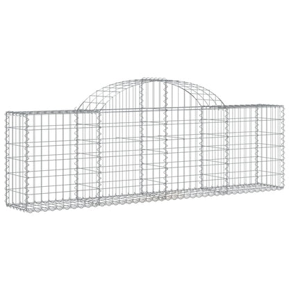 Arched Gabion Baskets 7 pcs 200x30x60/80 cm Galvanised Iron