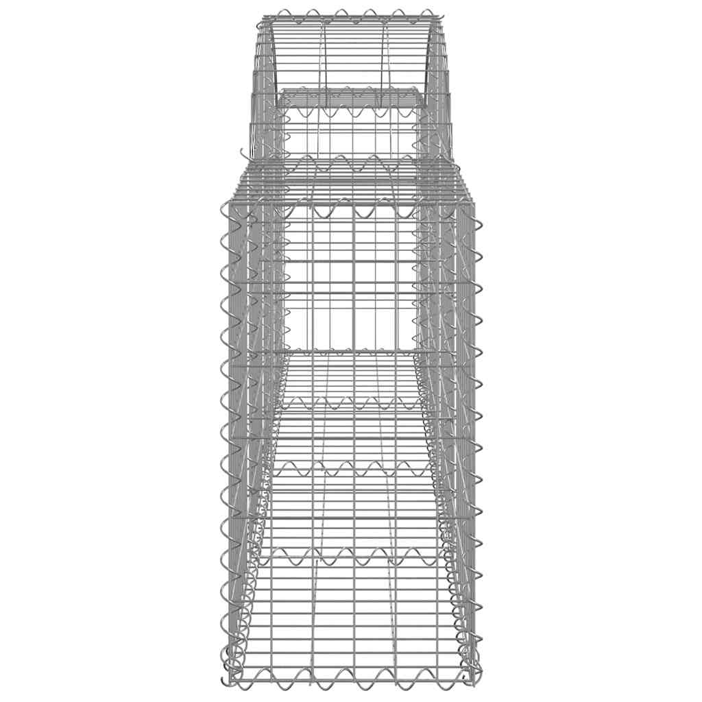 Arched Gabion Baskets 7 pcs 200x30x60/80 cm Galvanised Iron