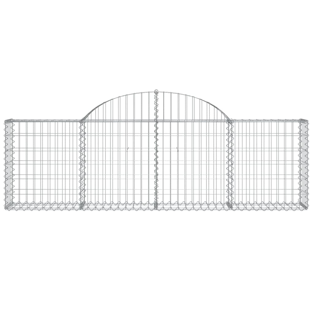 Arched Gabion Baskets 11 pcs 200x30x60/80 cm Galvanised Iron