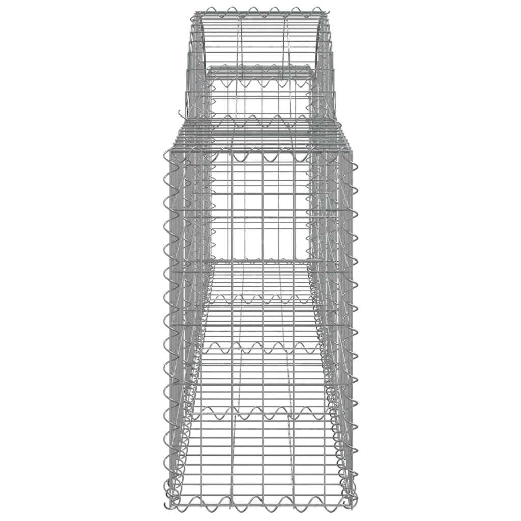 Arched Gabion Baskets 11 pcs 200x30x60/80 cm Galvanised Iron