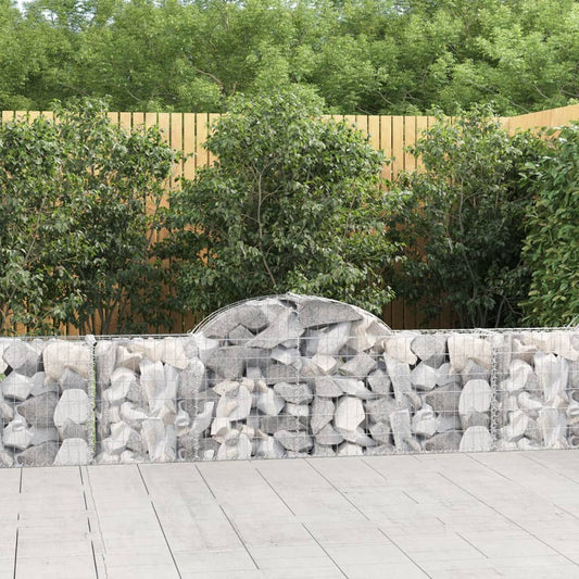 Arched Gabion Baskets 12 pcs 200x30x60/80 cm Galvanised Iron