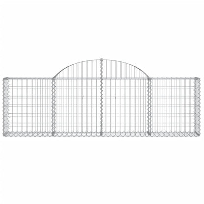 Arched Gabion Baskets 15 pcs 200x30x60/80 cm Galvanised Iron