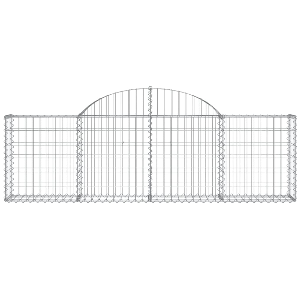 Arched Gabion Baskets 25 pcs 200x30x60/80 cm Galvanised Iron