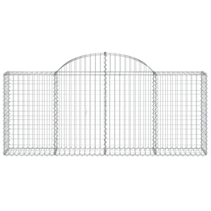 Arched Gabion Baskets 9 pcs 200x30x80/100 cm Galvanised Iron