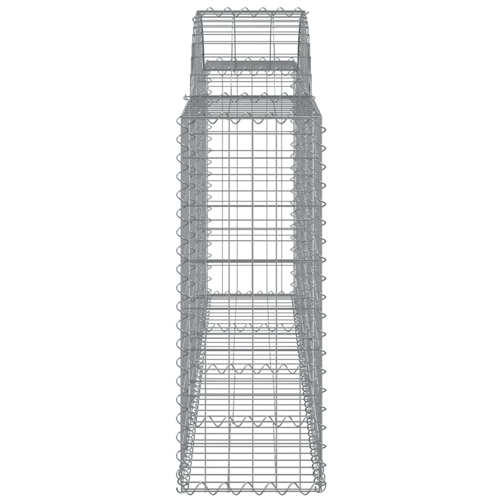 Arched Gabion Baskets 9 pcs 200x30x80/100 cm Galvanised Iron