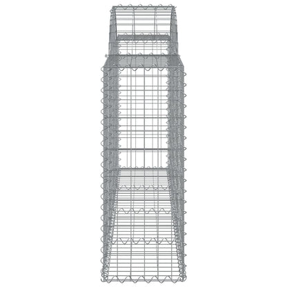 Arched Gabion Baskets 9 pcs 200x30x80/100 cm Galvanised Iron