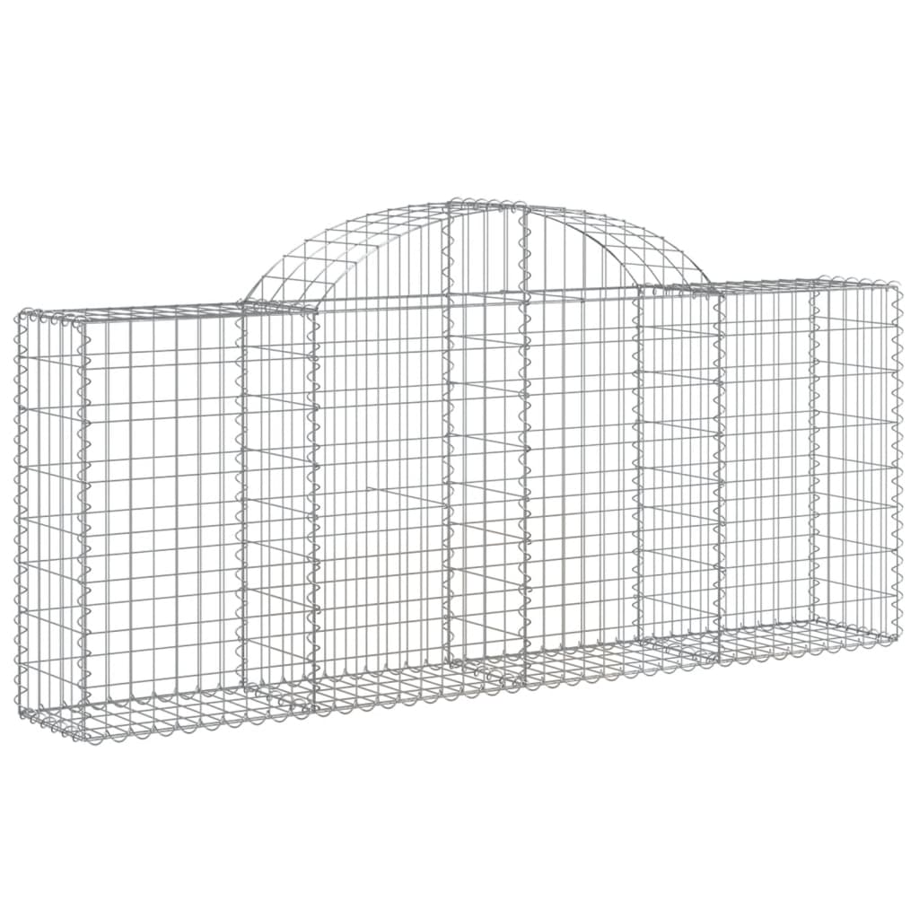 Arched Gabion Baskets 30 pcs 200x30x80/100 cm Galvanised Iron