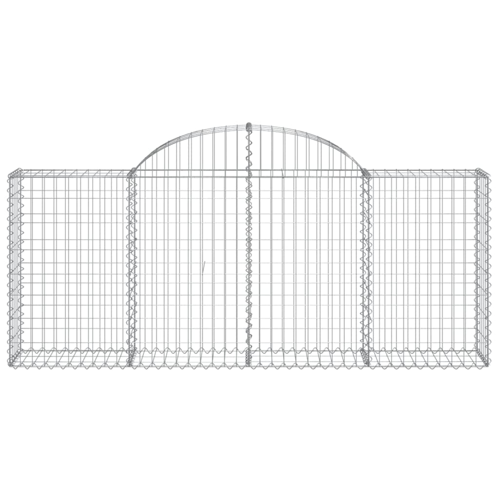 Arched Gabion Baskets 30 pcs 200x30x80/100 cm Galvanised Iron