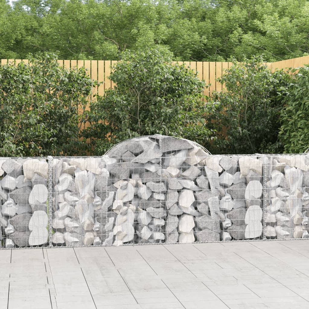 Arched Gabion Baskets 30 pcs 200x30x80/100 cm Galvanised Iron