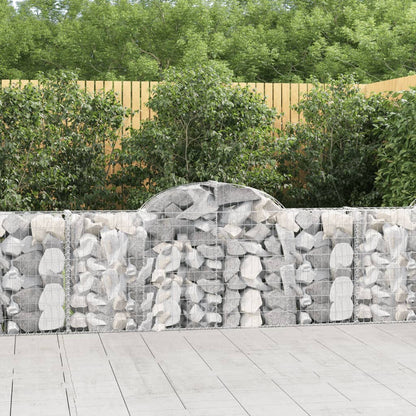 Arched Gabion Baskets 30 pcs 200x30x80/100 cm Galvanised Iron