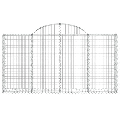 Arched Gabion Baskets 5 pcs 200x30x100/120 cm Galvanised Iron