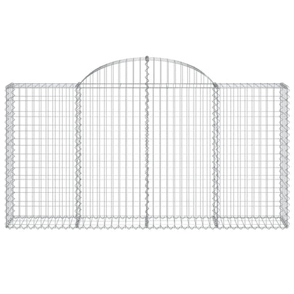 Arched Gabion Baskets 6 pcs 200x30x100/120 cm Galvanised Iron