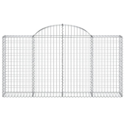 Arched Gabion Baskets 7 pcs 200x30x100/120 cm Galvanised Iron