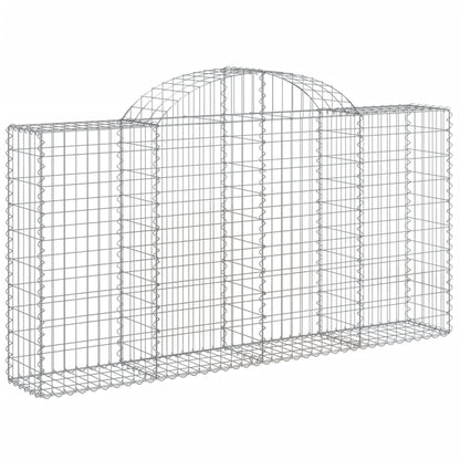 Arched Gabion Baskets 14 pcs 200x30x100/120 cm Galvanised Iron