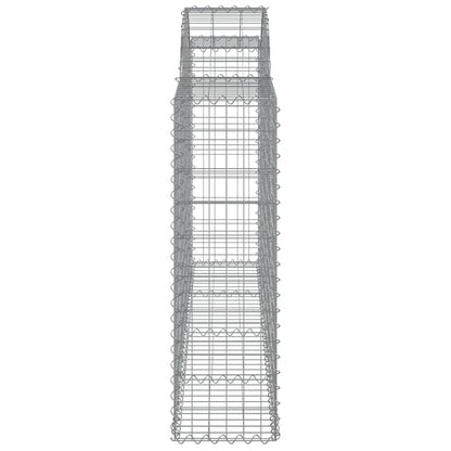 Arched Gabion Baskets 14 pcs 200x30x100/120 cm Galvanised Iron