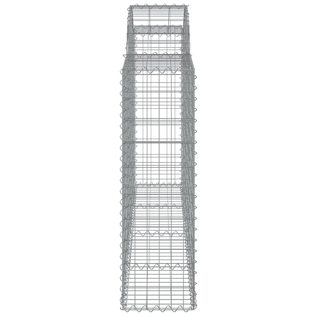 Arched Gabion Baskets 15 pcs 200x30x100/120 cm Galvanised Iron