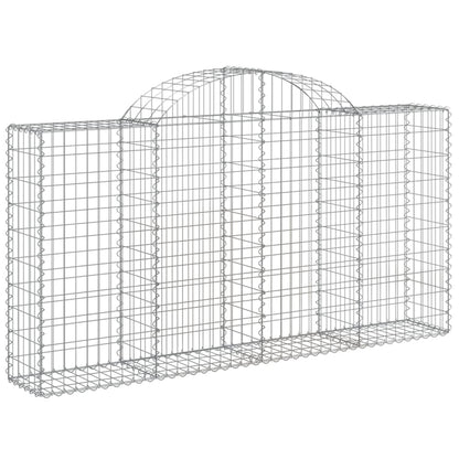 Arched Gabion Baskets 18 pcs 200x30x100/120 cm Galvanised Iron