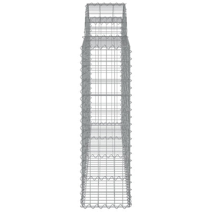 Arched Gabion Baskets 18 pcs 200x30x100/120 cm Galvanised Iron