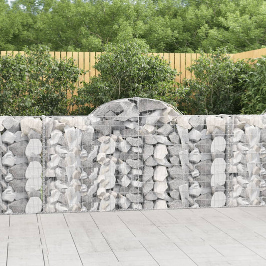 Arched Gabion Baskets 20 pcs 200x30x100/120 cm Galvanised Iron