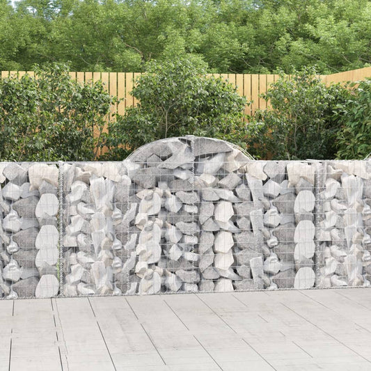Arched Gabion Baskets 25 pcs 200x30x100/120 cm Galvanised Iron
