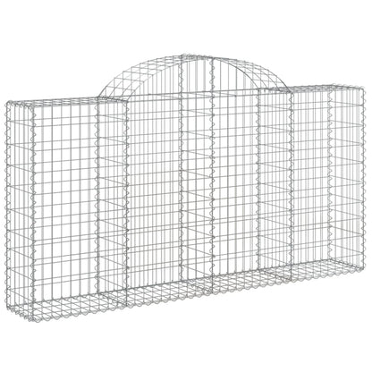 Arched Gabion Baskets 30 pcs 200x30x100/120 cm Galvanised Iron