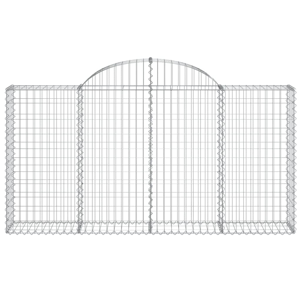 Arched Gabion Baskets 30 pcs 200x30x100/120 cm Galvanised Iron