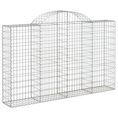Arched Gabion Baskets 3 pcs 200x30x120/140 cm Galvanised Iron