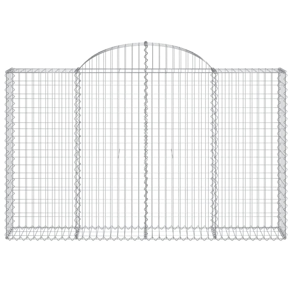 Arched Gabion Baskets 3 pcs 200x30x120/140 cm Galvanised Iron