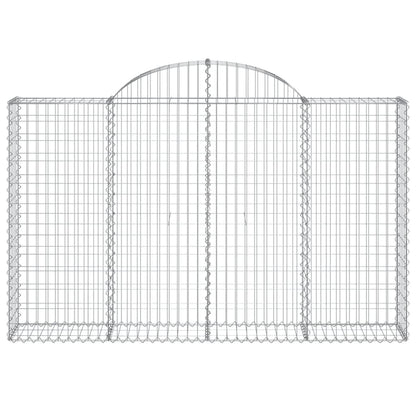 Arched Gabion Baskets 3 pcs 200x30x120/140 cm Galvanised Iron