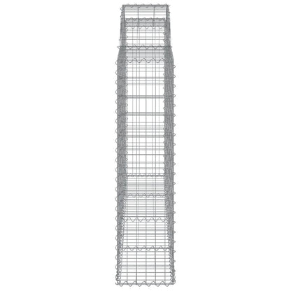 Arched Gabion Baskets 3 pcs 200x30x120/140 cm Galvanised Iron