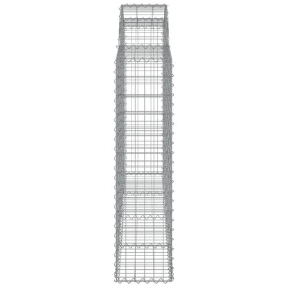 Arched Gabion Baskets 4 pcs 200x30x120/140 cm Galvanised Iron