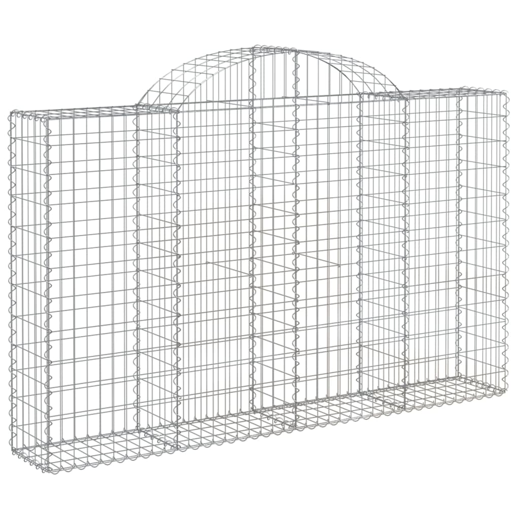 Arched Gabion Baskets 8 pcs 200x30x120/140 cm Galvanised Iron