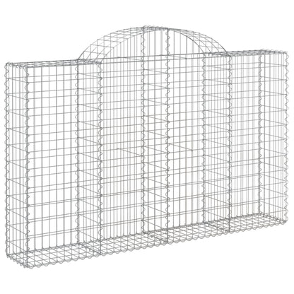 Arched Gabion Baskets 12 pcs 200x30x120/140 cm Galvanised Iron