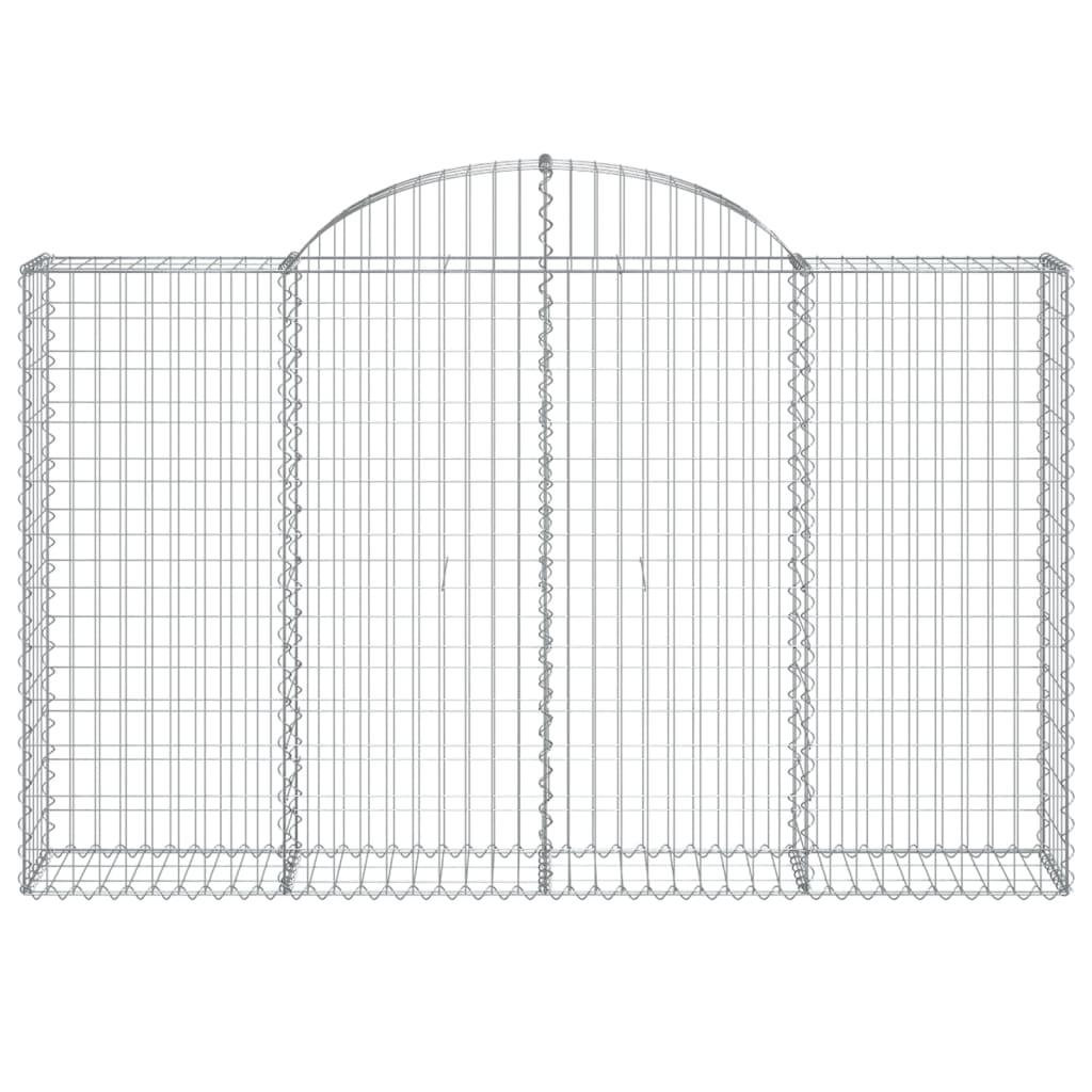 Arched Gabion Baskets 12 pcs 200x30x120/140 cm Galvanised Iron