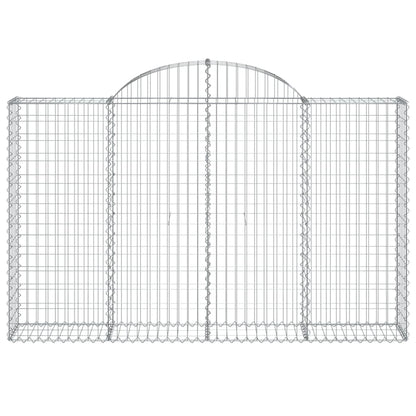 Arched Gabion Baskets 12 pcs 200x30x120/140 cm Galvanised Iron