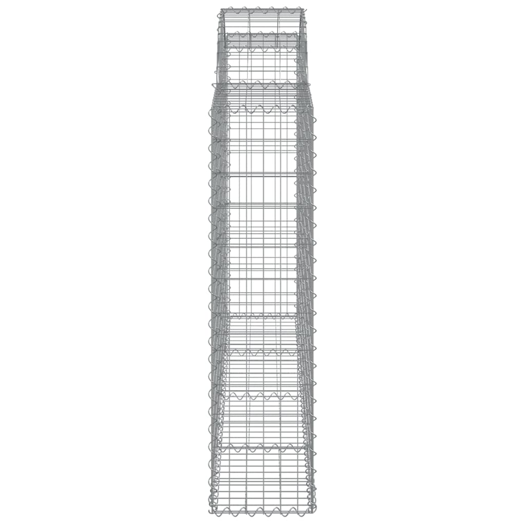 Arched Gabion Baskets 12 pcs 200x30x120/140 cm Galvanised Iron