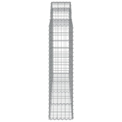 Arched Gabion Baskets 12 pcs 200x30x120/140 cm Galvanised Iron
